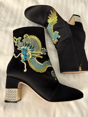 Gucci Ankle Satin Boot Like New